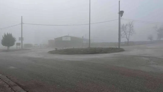 Çan-Yenice yolunda sis etkili oldu