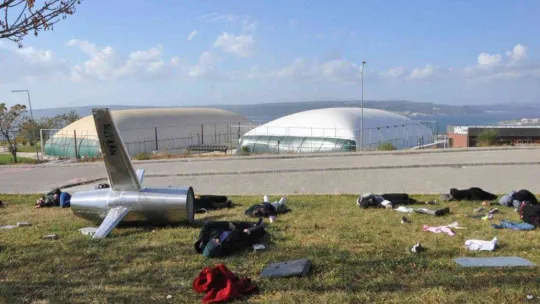 Çanakkale'de uçak kazası tatbikatı gerçekleştirildi