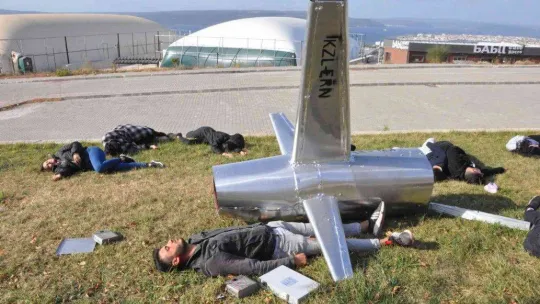Çanakkale'de uçak kazası tatbikatı gerçekleştirildi