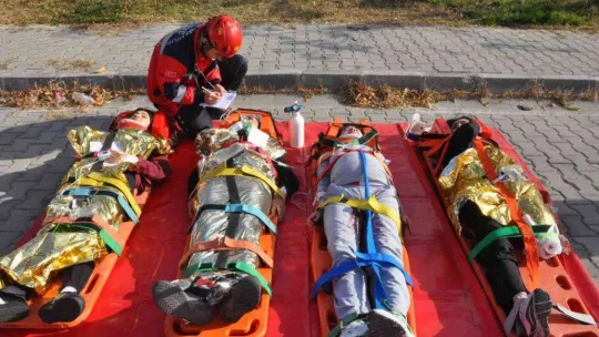 Çanakkale'de uçak kazası tatbikatı gerçekleştirildi