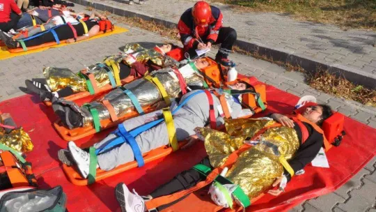 Çanakkale'de uçak kazası tatbikatı gerçekleştirildi