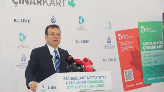 Çınar Kart'ı Kocaeli'de Ekrem İmamoğlu tanıttı