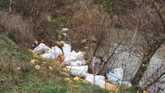 Çocukken yüzdükleri derede şimdi çöpler yüzüyor