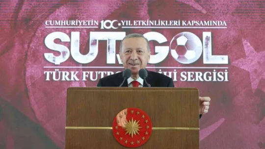 Cumhurbaşkanı Erdoğan 'Şut ve Gol: Türk Futbol Tarihi' sergisinin açılışını yaptı
