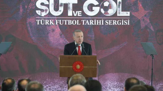 Cumhurbaşkanı Erdoğan 'Şut ve Gol: Türk Futbol Tarihi' sergisinin açılışını yaptı