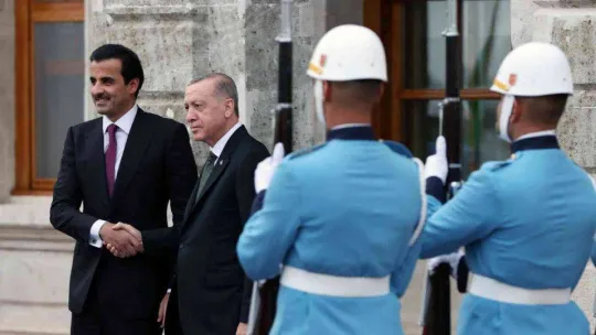 Cumhurbaşkanı Erdoğan, Katar Emiri Şeyh Temim bin Hammed Al Sani ile görüştü