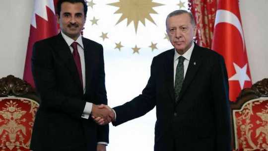 Cumhurbaşkanı Erdoğan, Katar Emiri Şeyh Temim bin Hammed Al Sani ile görüştü