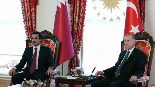 Cumhurbaşkanı Erdoğan, Katar Emiri Şeyh Temim bin Hammed Al Sani ile görüştü