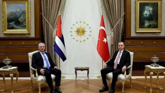 Cumhurbaşkanı Erdoğan, Küba Devlet Başkanı Bermudez'i resmi törenle karşıladı