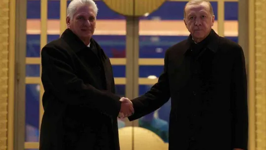 Cumhurbaşkanı Erdoğan, Küba Devlet Başkanı Bermudez'i resmi törenle karşıladı