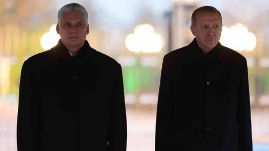 Cumhurbaşkanı Erdoğan, Küba Devlet Başkanı Bermudez'i resmi törenle karşıladı