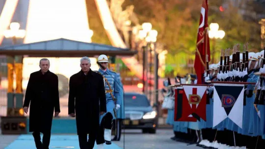 Cumhurbaşkanı Erdoğan, Küba Devlet Başkanı Bermudez'i resmi törenle karşıladı