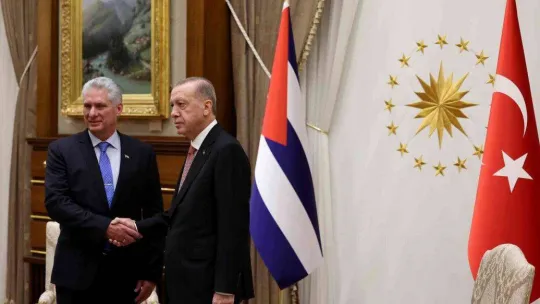 Cumhurbaşkanı Erdoğan, Küba Devlet Başkanı Bermudez'i resmi törenle karşıladı