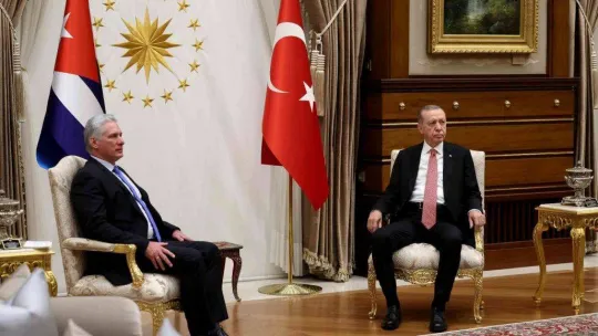 Cumhurbaşkanı Erdoğan, Küba Devlet Başkanı Bermudez'i resmi törenle karşıladı