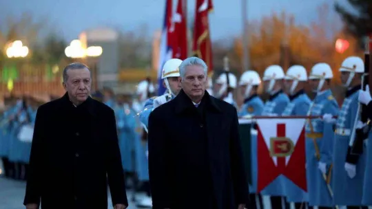 Cumhurbaşkanı Erdoğan, Küba Devlet Başkanı Bermudez'i resmi törenle karşıladı
