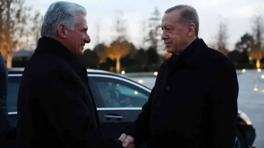 Cumhurbaşkanı Erdoğan, Küba Devlet Başkanı Bermudez'i resmi törenle karşıladı