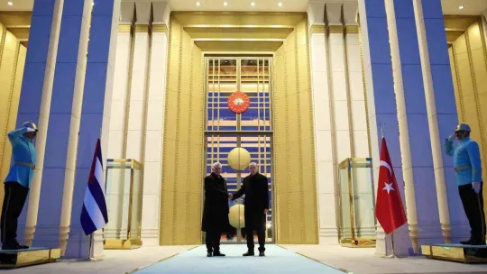 Cumhurbaşkanı Erdoğan, Küba Devlet Başkanı Bermudez'i resmi törenle karşıladı