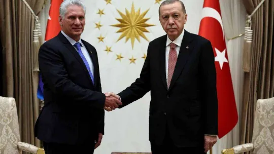 Cumhurbaşkanı Erdoğan, Küba Devlet Başkanı Bermudez'i resmi törenle karşıladı