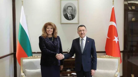 Cumhurbaşkanı Yardımcısı Oktay, Bulgaristan Cumhurbaşkanı Yardımcısı Yotova ile bir araya geldi