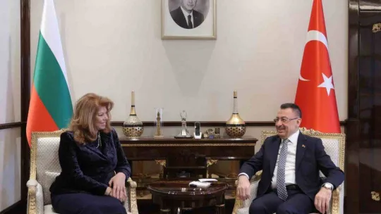 Cumhurbaşkanı Yardımcısı Oktay, Bulgaristan Cumhurbaşkanı Yardımcısı Yotova ile bir araya geldi