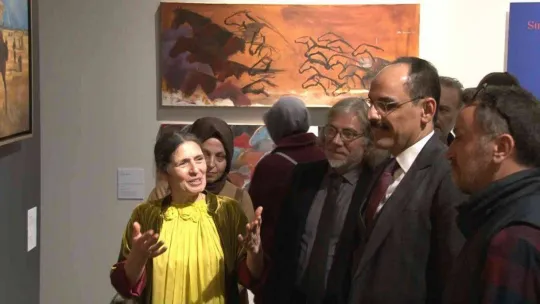 Cumhurbaşkanlığı Sözcüsü İbrahim Kalın, AKM'deki sergiye katıldı