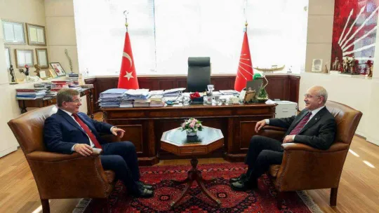 Davutoğlu, CHP Lideri Kılıçdaroğlu'nu ziyaret etti