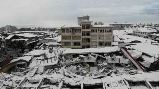Deprem bölgesi Malatya havadan görüntülendi