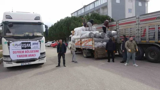 Deprem bölgesine Uşak'tan 213 bin battaniye gönderildi