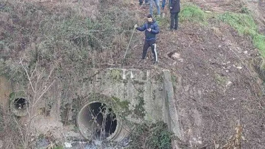 Dere bembeyaz aktı, ekipler bölgeyi inceliyor