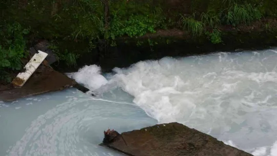 Dereyi kirleten firma faaliyetten men edildi