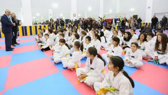 Derince'de 480 tekvandocu kuşak atladı