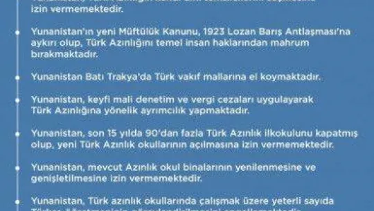 Dışişleri Bakanı Çavuşoğlu: 'Batı Trakya Türklerini hiçbir zaman yalnız bırakmadık, bırakmayacağız'