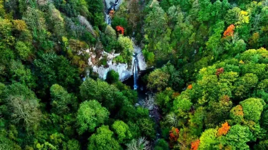 Doğançay Şelalesi sonbaharda görenleri hayran bırakıyor
