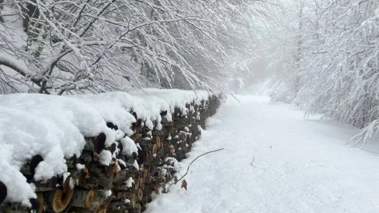 Dursunbey'de kar yağışı sonrası 38 mahallenin yolu ulaşıma kapandı