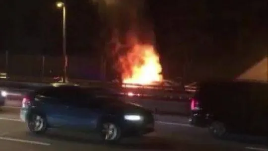 E-5'te otomobil yangını