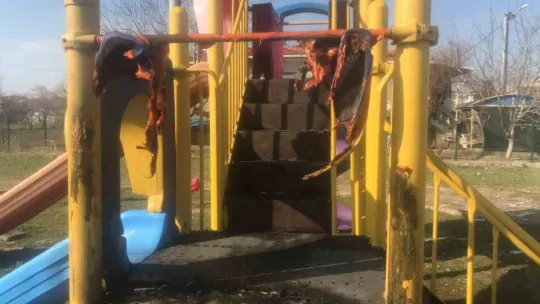 Edirne'de çocuk parkını yakan şüpheli yakalandı