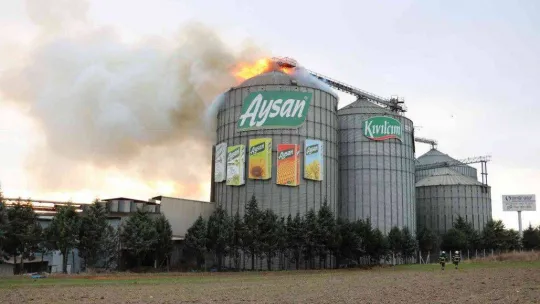 Edirne'de fabrikada çıkan yangına müdahale ediliyor