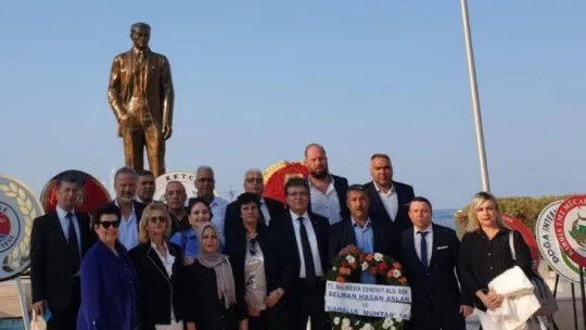 Edremitli muhtarlar KKTC'nin Cumhuriyet Bayramı'na katıldı