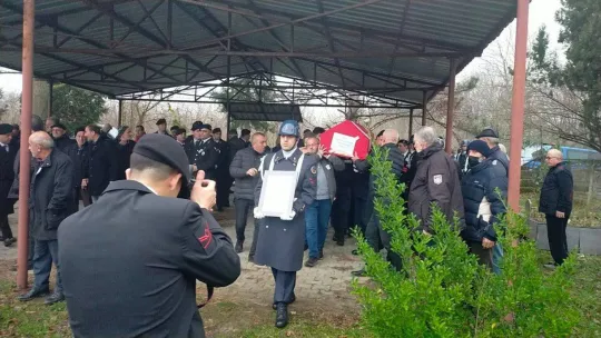 Emekli asker son yolculuğuna törenle uğurlandı