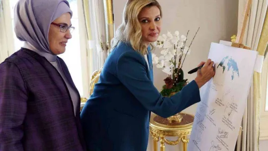 Emine Erdoğan, Olena Zelenska ile bir araya geldi
