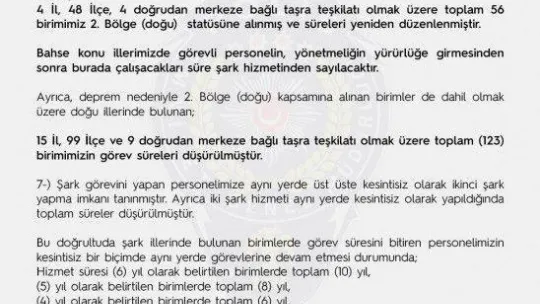 Emniyet Hizmetleri Sınıfı Mensupları Atama ve Yer Değiştirme Yönetmeliği'nde değişiklik
