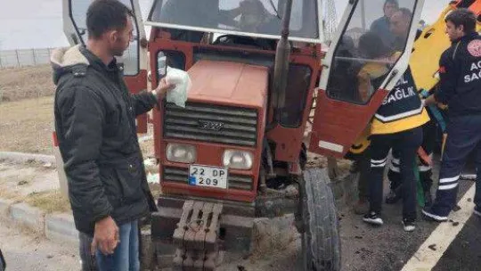 Enez Belediye Başkanı Günenç kaza yaptı, makam arabası hurdaya döndü
