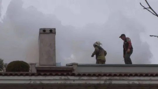 Etiler'de lüks sitede yangın