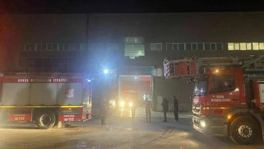 Fabrikanın bacası alev aldı, faciadan dönüldü