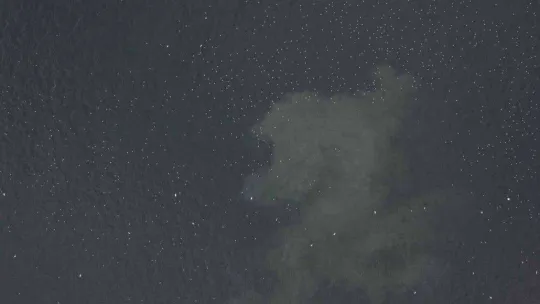 Fırtına ile Sarıyer sahillerinde oluşan ilginç görüntü dron kamerasına yansıdı