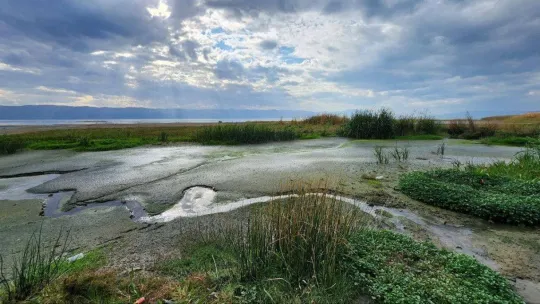 Göl çekildi, tekneler karada kaldı