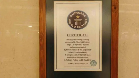 Guinnes Rekorlar Kitabı'na adını altın harflerle yazdıran 'Rekor Ebru', başkentte ilk defa görücüye çıkıyor