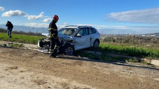 Güneş ışığı gözüne gelen sürücü kaza yaptı: 1 yaralı