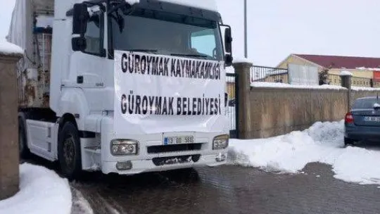 Güroymak'tan deprem bölgesine yardım eli