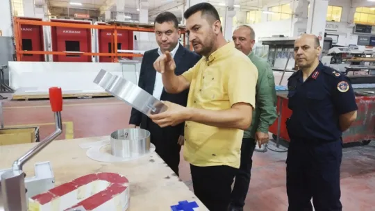 Kaymakam Toğan ve Jandarma Komutanı Torun'dan Sanayi Kuruluşlarına Ziyaret